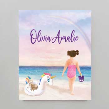 Girl at the Beach Art Print