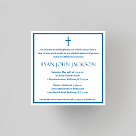 Classic Square Christening Baptism Invitation