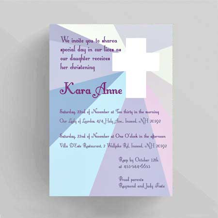 Little Prayer Baptism Christening Invitatio