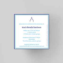 Minimalism Church in Square Baptism Invitation