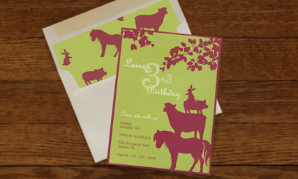 Customer-Pony-Rid-with-Bunny-Invitations