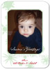 Snow in Green Motif Photo Card