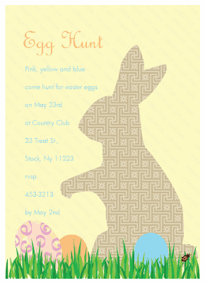 Easter_Ornaments Invitation, aster_Ornaments Invitation, Eggs, Easter Egg, decorated eggs, easter egg ornaments, bunny invitation, easteer bunny