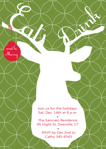 Deerhead Pattern Invitation