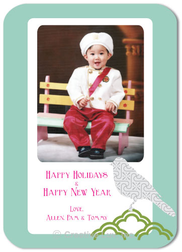 Festive Rejoice Photo Flat Card