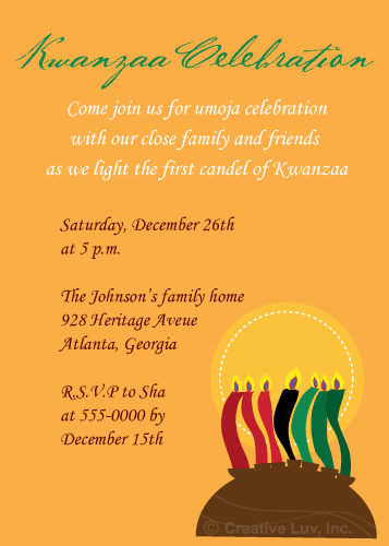 Kwanzaa Mood Kwanzaa Flat Invitation