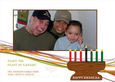 Kwanzaa Candle Photo Greeting