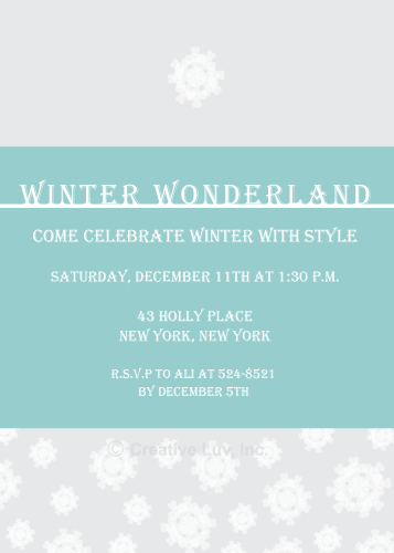 One Snowflake Winter Flat Invitation