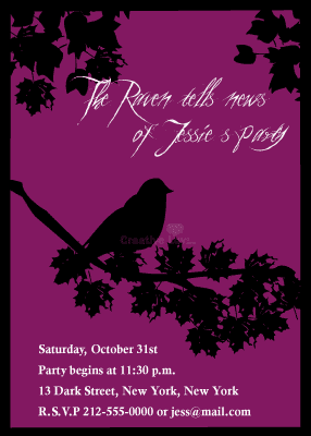 Raven Invitation