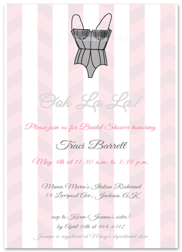 Sexy Mesh Teddy Bridal Invitation