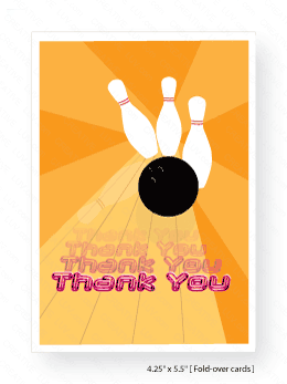 Bowling Bash Thank You Card