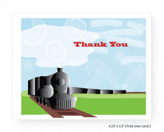 Train Ride Thank You Card